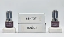 6SN7 Matched Pair Svetlana Brown Base Tube (New Old Stock) NEW 1 Year Warranty