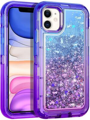 Case for IPhone 11 Pro 5.8'' Glitter Liquid Protective Quicksand Gradient Cover
