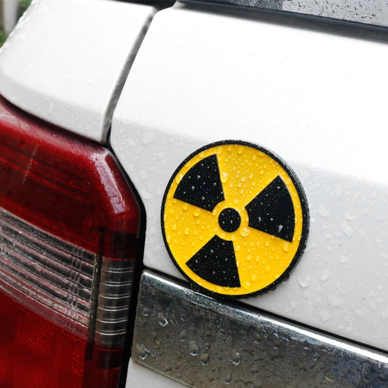 Radioactive Biohazard Nuclear Radiation Symbol Car Truck Motorcycle Body Emblem - Image 4 of 4