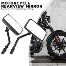 Black Rectangle Motorcycle Review Mirrors For Harley Davidson Sportster 883 1200