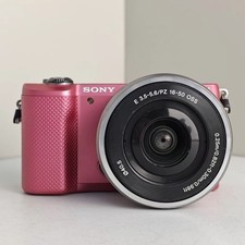 SONY Alpha a5000 Mirrorless Digital Camera Body W/ PZ 16-50mm 16-50mm Lens Pink