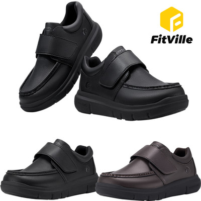 FitVille Diabetiker Schuhe Herren Extra Weit Leder Schuhe Orthopädische Schuhe