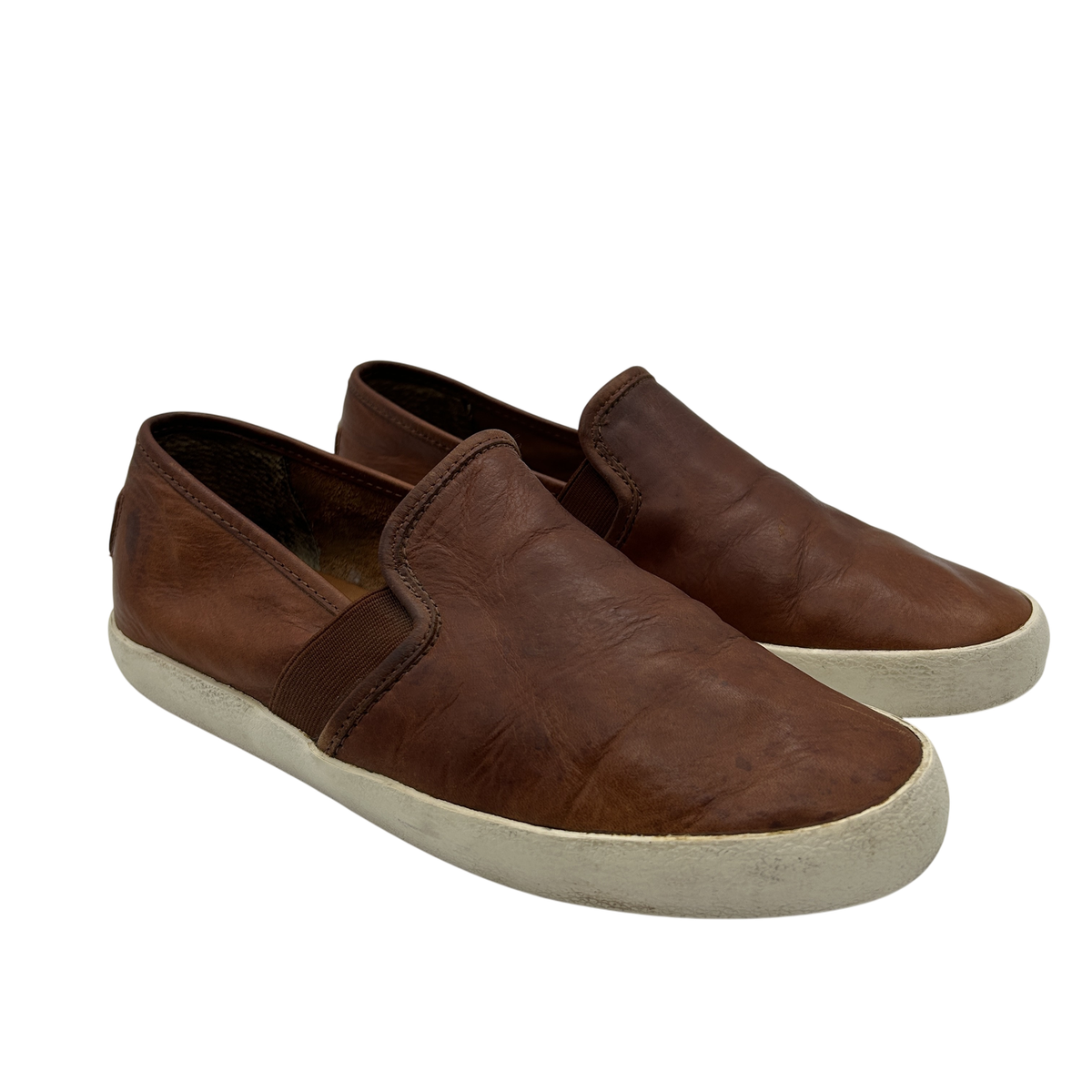 Frye Shoes Womens‎ Size 8M Leather Slip On Brown Casual Sneakers Distressed Frye Shoes Womens Size 8M Leather Slip On Brown Casual  main image 3