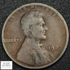 1922 Weak D Lincoln Wheat Copper Cent 1C (Scarce Variety!)