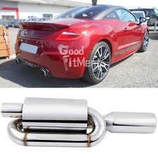 Für Peugeot RCZ 1.6 THP Ø63mm Einlass Doppelschleifen Auspuff Schalldämpfer