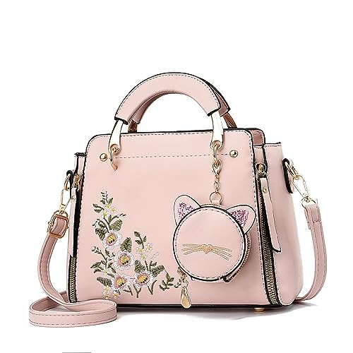 And Handbags For Women Ladies Crossbody Bags Pink Flower