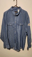 Men's Bulwark FR Long Sleeve Flame Resistant Work Shirt Size XXL