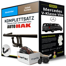 Für MERCEDES V-Klasse Vito W447 Anhängerkupplung abnehmbar +eSatz 13pol uni 14-