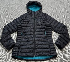 Rab Microlight Alpine Jacket Women’s Black Hooded Size UK 12 M RRP £210
