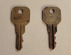 2 VINTAGE BRASS KEYS MARKED # CH513 and # CH514 MADE IN U.S.A. — photo 1
