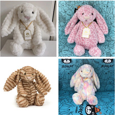 Jellycat Bashful Luxe Bunny Nimbus Plush Toys With Tags+Brand New Dust Bag