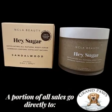 NCLA Hey Sugar SANDALWOOD Body Scrub 8.8 oz  250g Full Size NIB