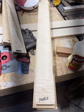 CURLY SOFT MAPLE NECK BLANK LUTHIER LUMBER 30"X3 1/4""X7/8"