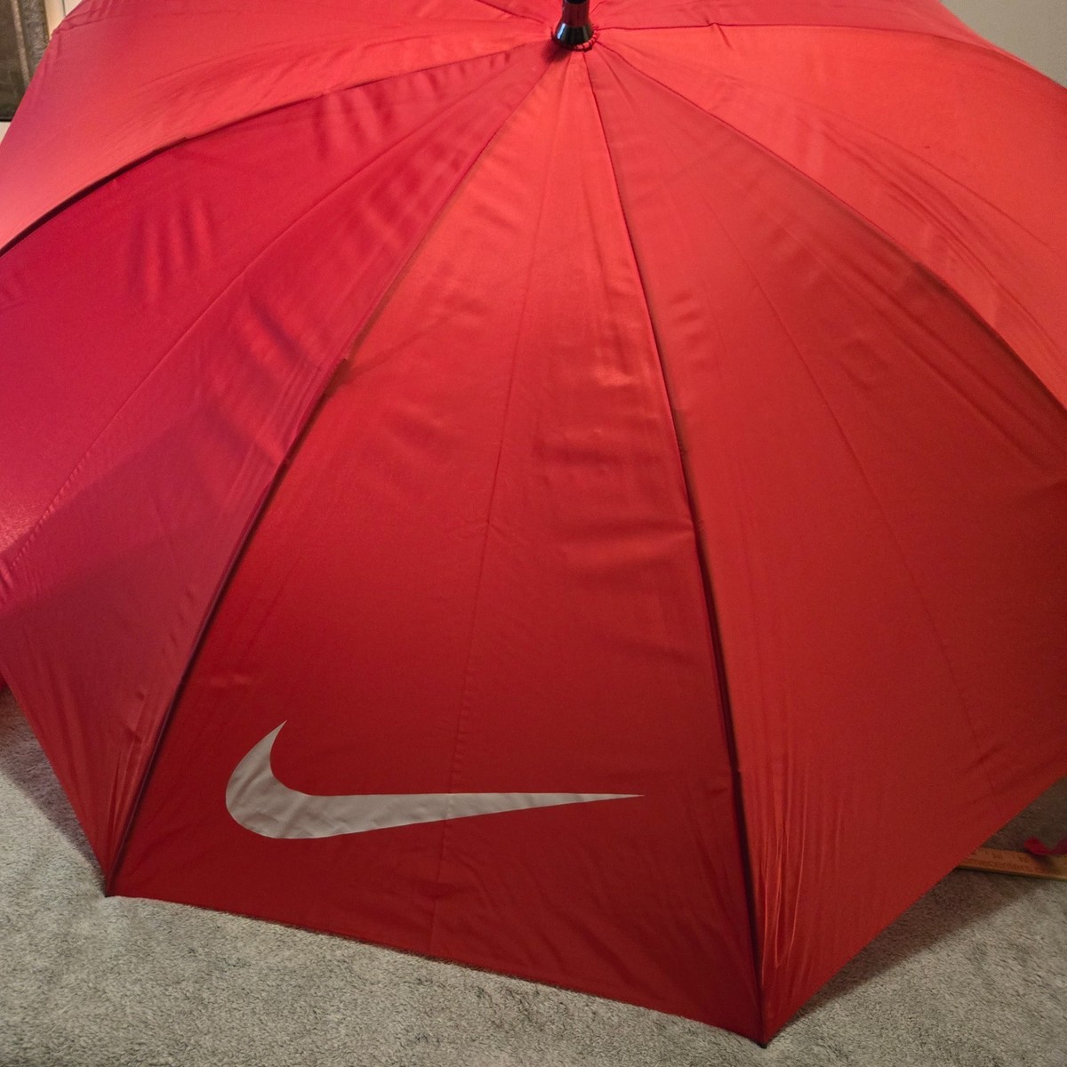 NIKE GOLF Umbrella Large Red White Logo 50 Inch w Cover | eBay