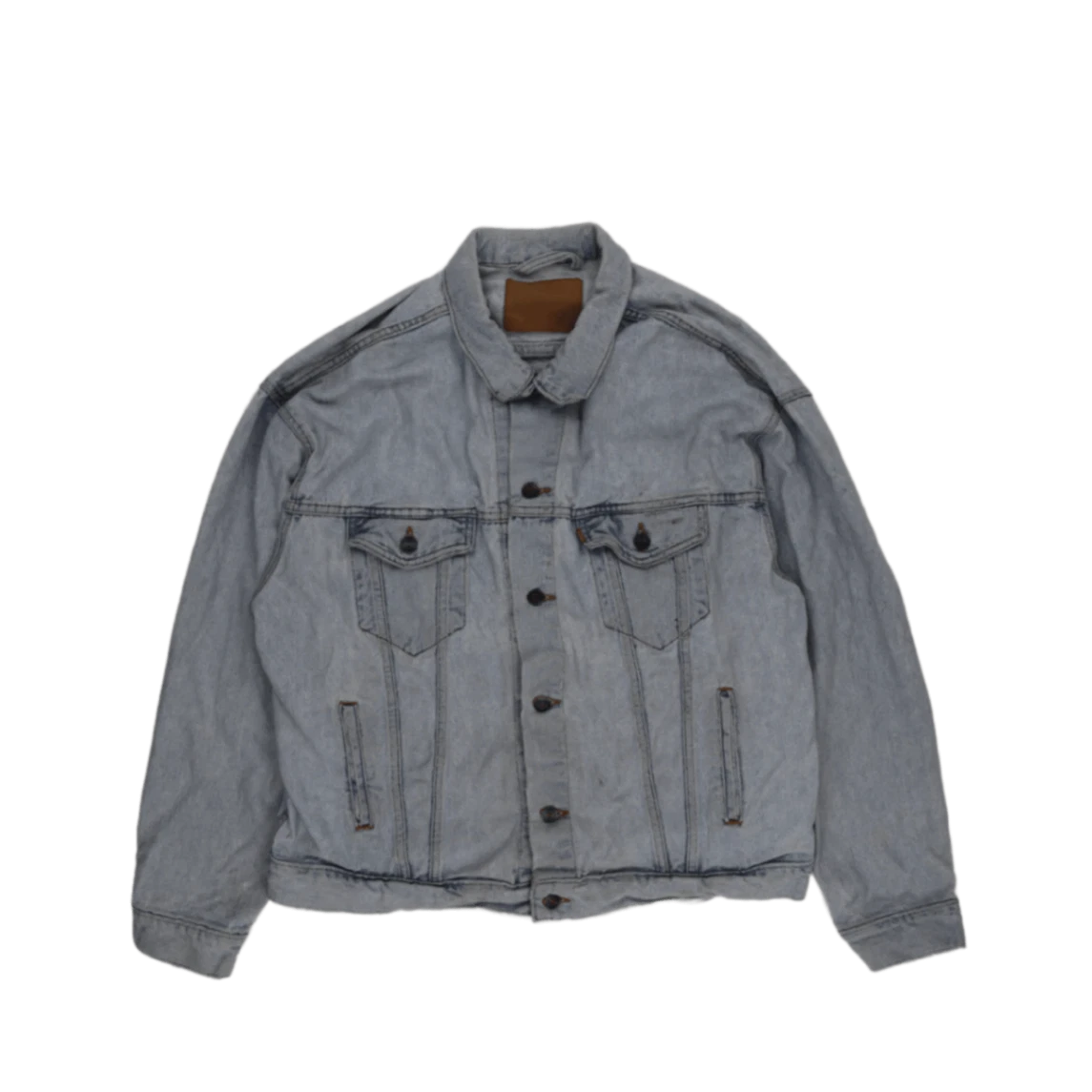 Men's Light Blue Short Regular Denim Jacket Size M
