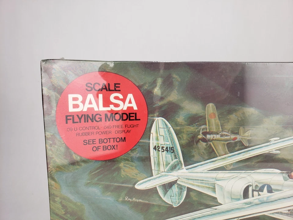 Guillows Lockheed P-38L Lightning WWII Model Kit 40” Wing Span Sealed Vintage - Image 2 of 4