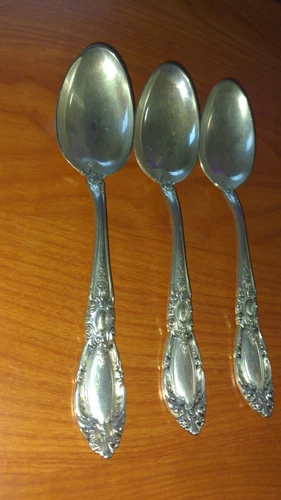 Vtg 925 Sterling King Richard by Towle  SET OF 3 Spoons  7.25"