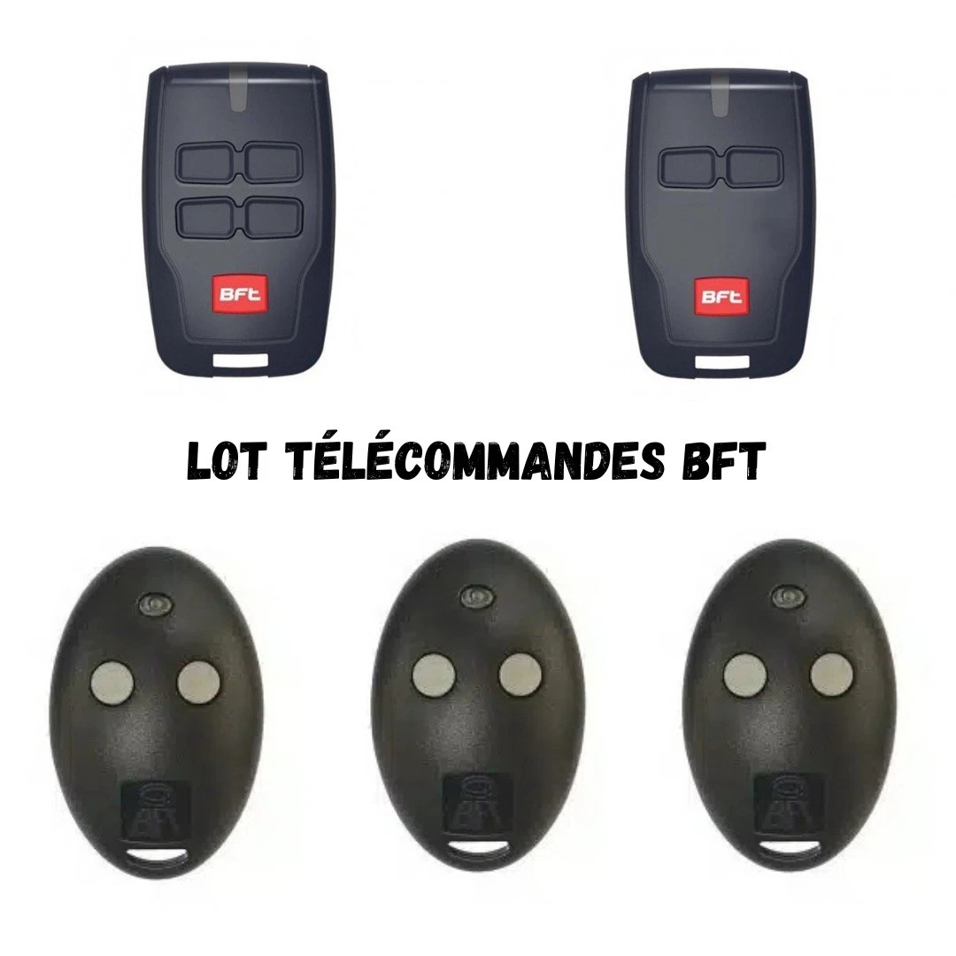 Lot 5 télécommandes BFT MITTO 2 et 4 boutons 433mhz