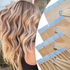 CLEARANCE Tape In 100 Remy Russian Human Hair Extensions Skin Weft Highlight