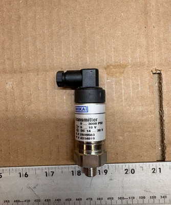 WIKA S-10 Pressure Transmitter 0-3000 PSI 0-10V 14-30VDC P# 4334019
