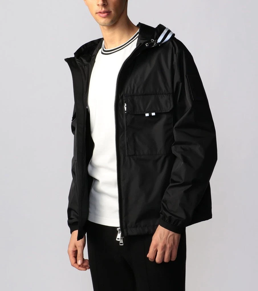 Moncler — Moncler Abbe Hooded Jacket - Black - Lightweight - Spring / Autumn / Rain / Wind