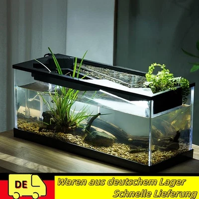 MARKENLOS Aquarium Rechteckig mit Abdeckung inkl. LED Beleuchtung im Set Fish Tank Acryl