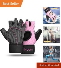 Breathable Fingerless Workout Gym Gloves   Padded Lycra Grip for Weightlifting