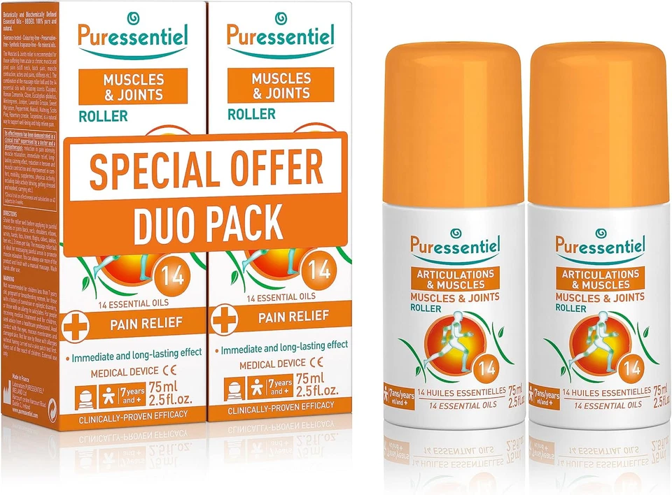 Puressentiel Duo Pack Muscles & Joints Roll on 75Ml X2 – Providing Fast Relie...