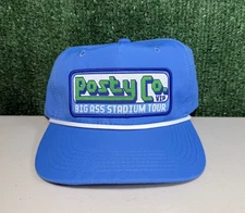 Post Malone Posty Co. Trucker Hat Blue Concert 2025 Stadium Tour Jelly Roll OSFM
