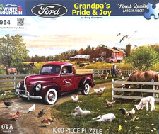 WHITE MOUNTAIN 1000-Pc. Premium Jigsaw Puzzle 24x30" 1540 GRANDPA'S PRIDE  JOY