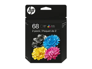 HP 68 2-Pack Black/Tri-color Original Ink Cartridge Combo, 6L6S2TN