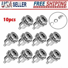 10Pcs DC Power Supply Jack Socket 5.5 x2.1mm Female Panel Mount Socket Connector