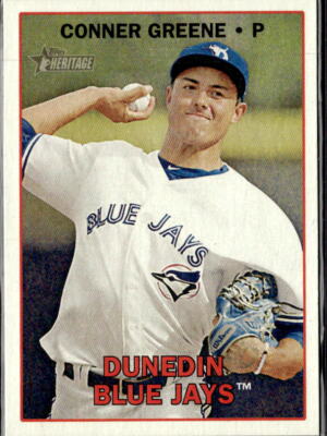 2016 Topps Heritage Minor League Conner Greene Dunedin Blue Jays #71  3 Card Lot