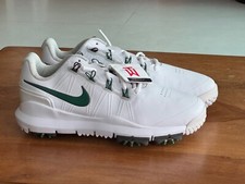 #Nike Tiger Woods TW14 Golf Shoe White / Green MASTERS TW13 US 9 / UK 8  [NEW