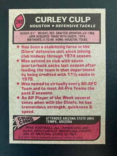 1977 Topps Football Cards #200-299 Pick from photos .10¢ shipping after 1st one! - Picture 209 of 265