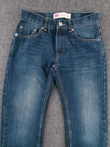 Levis 505 Jean Youth 12 Blue Regular Straight Leg Causal Medium Wash Faded 26X26 - Picture 2 of 15