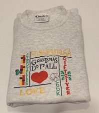 Vintage Cheek-o Sportswear Sweatshirt XL Grandmas Do It All Granny USA Made 90s