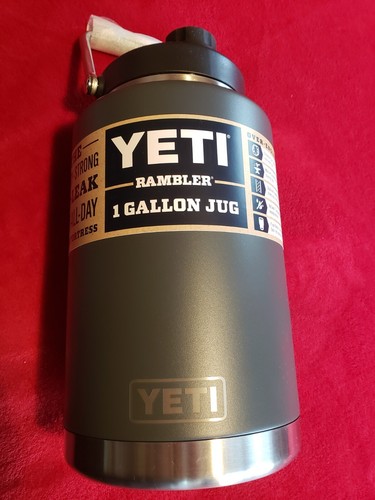 YETI RamblerOne Gallon Jug #4550*Charcoal*Vacuum Insulated Stainless Steel*NEW