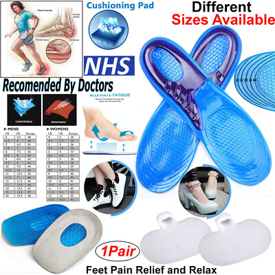 1 Pair Unisex Memory Foam Custom massage Shoe Insoles Trainer Foot Care