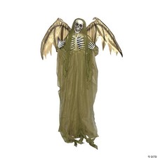 Animated Reaper With Wings Halloween Prop 5.5 FT