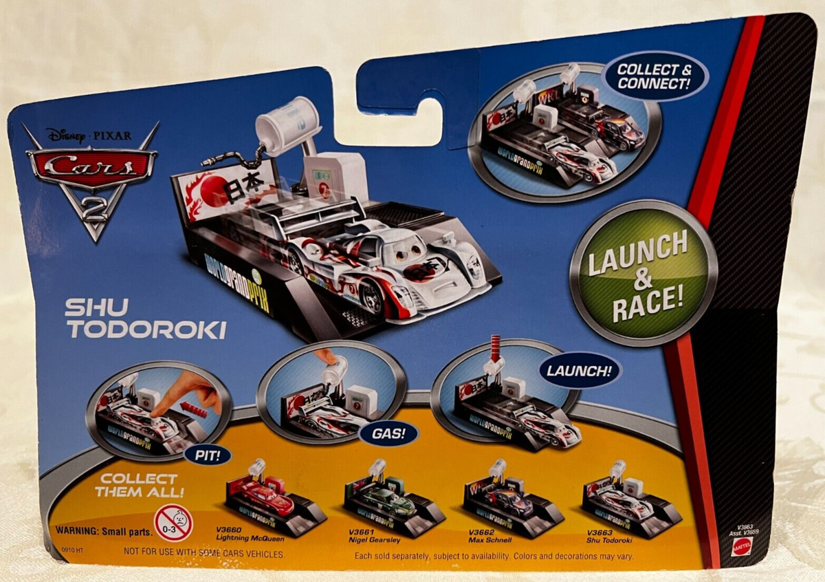 Disney Pixar Cars 2 Shu Todoroki #7 Pit Stop Launchers Launch