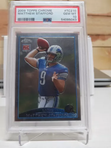 2009 Topps Chrome TC210 Matthew Stafford RC PSA 10 GEM MT..