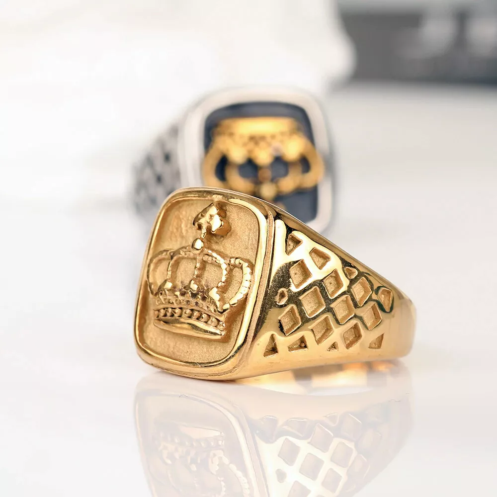 King crown ring gold best sale