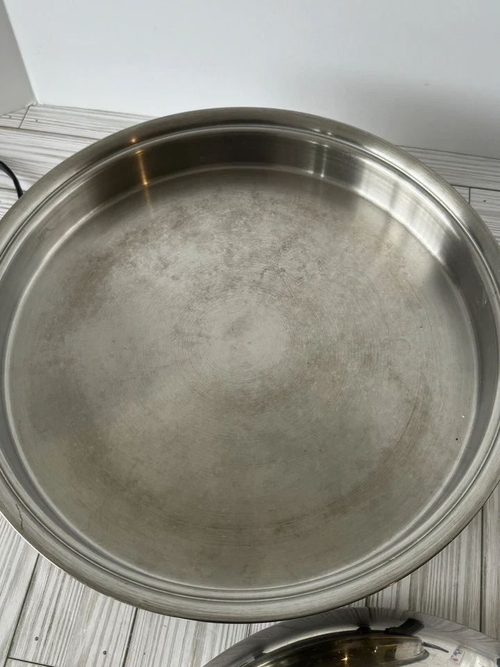 Rena Ware 14" Electric Skillet Stainless West Bend Liquid Core Fry Pan #17100 - Image 3 of 4