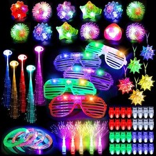 83Pcs Light Up Toys 4th of July Party Favors Supplies Glow in the Dark bracelets