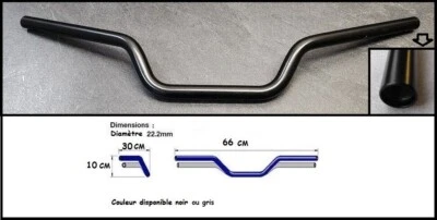 AKRYBIUS GUIDON ACIER type origine MT07 MT 07 2014 2015 2016 2017 2018 2019 2020 NEUF
