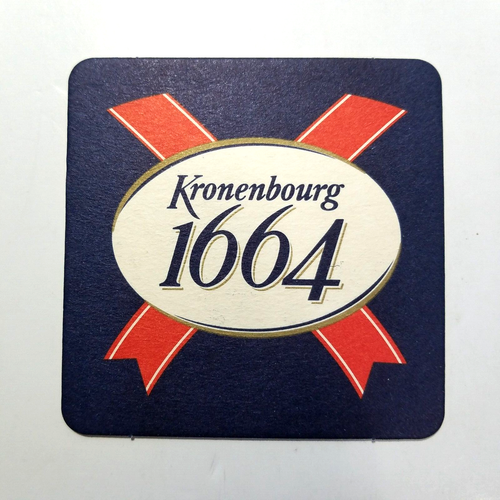 Lote de 10 montañas rusas cuadradas de cerveza Kronenbourg 1664 de 3 1/2 - Imagen 2 de 3