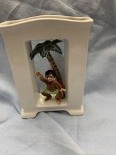 MCM  1950's Ucagco Japan Vase Island Monkey kitsch  anthropomorphic