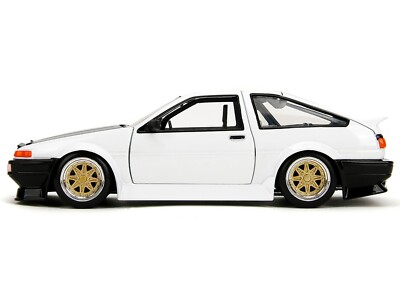1986 TOYOTA TRUENO (AE86) RHD WHITE 1/24 DIECAST MODEL CAR BY JADA