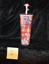 Starbucks 2022 Enchanted Forest Mushroom Straw Topper Cold Cup Tumbler - NEW